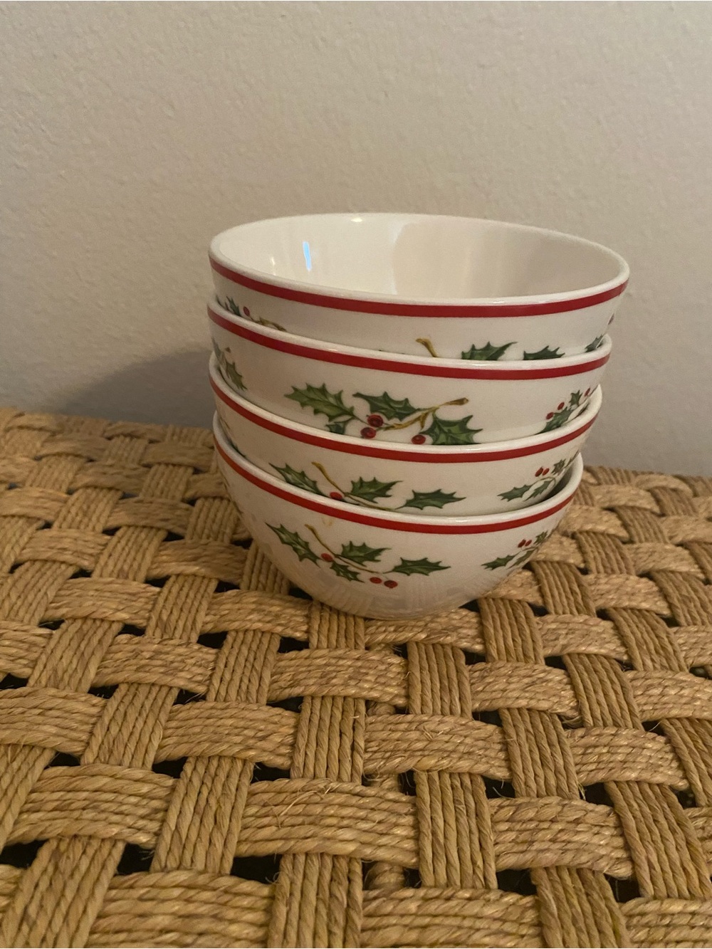 Holiday Celebration by Christopher Radko. Set of 4 Christmas Bowls. New.